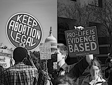 Abortion protestors from both sides