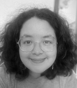 Black and white photo of Sinéad Cleary